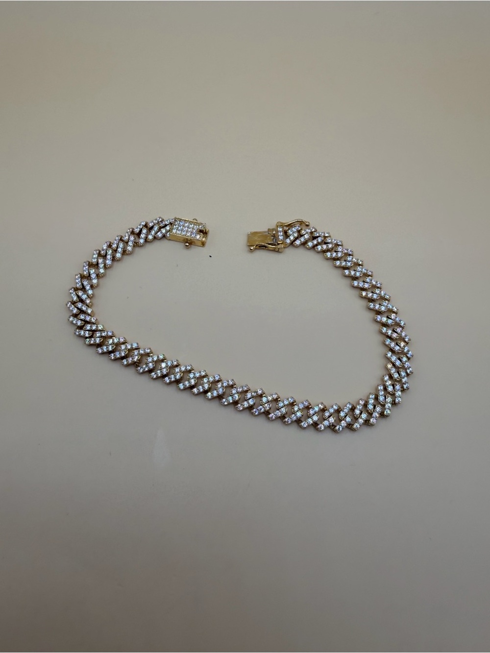 925 Sterling Silver Cz Bracelet 8.25”.